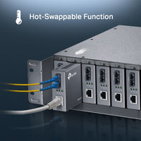 TP-Link MC1400 19" 2U Rackmount Chassis for 14-Slot Media Converters, Redundant Power Supply, Hot-Swappable, Mounted,Two Cooling Fans - Image 4
