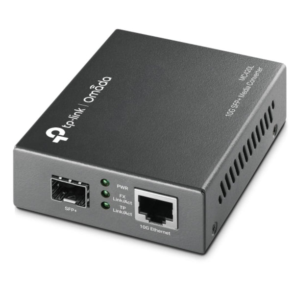 TP-Link MC420L Omada 10G Multi-Gigabit SFP Media Converter, 1× 1G/2.5G/5G/10Gbps Auto-Negotiation RJ45 ports supporting Auto-MDI/MDIX