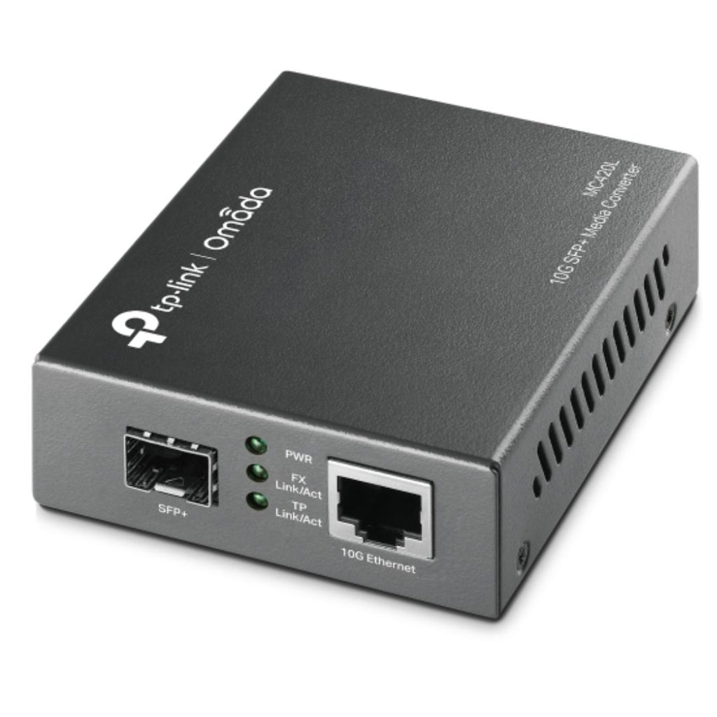 TP-Link MC420L Omada 10G Multi-Gigabit SFP Media Converter, 1× 1G/2.5G/5G/10Gbps Auto-Negotiation RJ45 ports supporting Auto-MDI/MDIX - Image 1