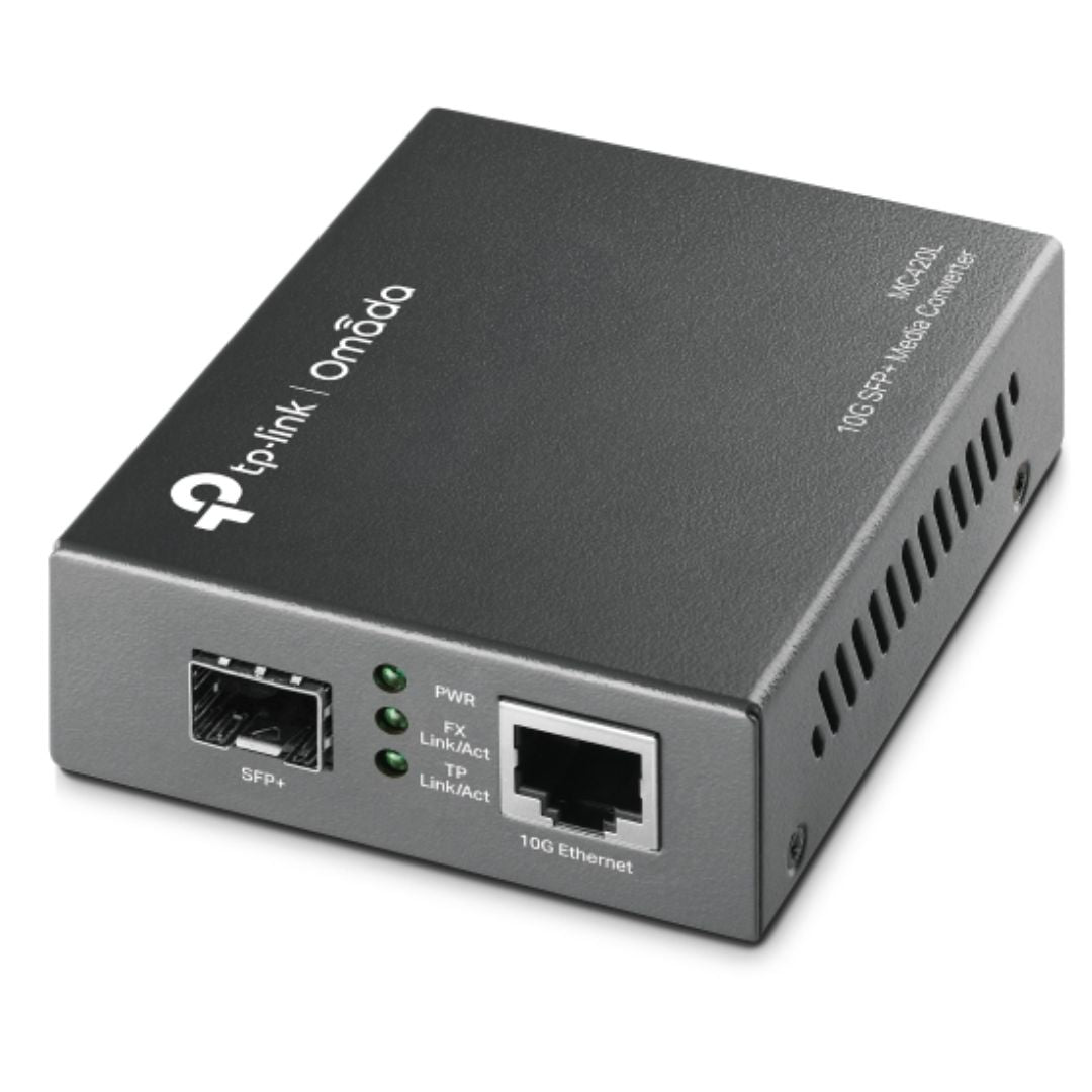TP-Link MC420L Omada 10G Multi-Gigabit SFP Media Converter, 1× 1G/2.5G/5G/10Gbps Auto-Negotiation RJ45 ports supporting Auto-MDI/MDIX - Image 1