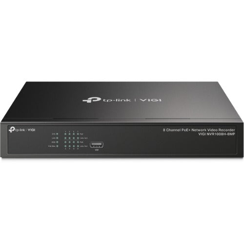 TP-Link VIGI NVR1008H-8MP 8 Channel PoE+ Network Video Recorder, 113W PoE Budget, H.265+, 4K Video Output & 16MP Decoding Capacity (HDD Not Included) - Image 2