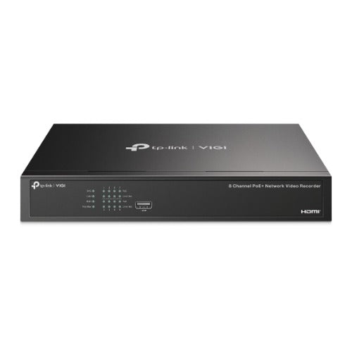 TP-Link VIGI NVR1008H-8P 8 Channel PoE+ Network Video Recorder, 53W PoE Budget, H.265+, 4K Video Output & 16MP Decoding Capacity (HDD Not Included) - Image 2