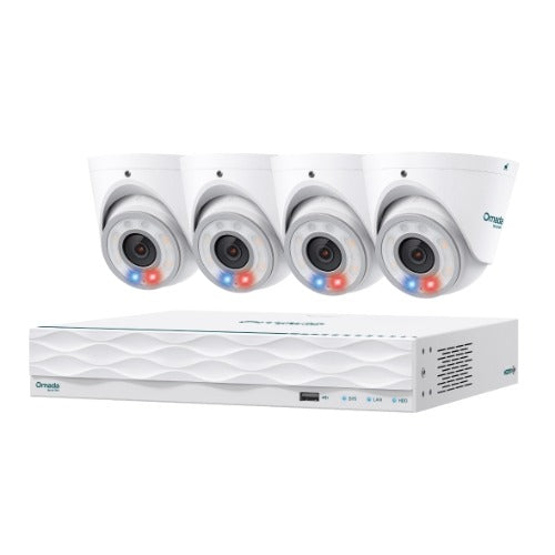 TP-Link Omada T8S4-2T - Omada 8MP Turret PoE Security Camera System with 2TB HDD, 4 Cameras with 16-Channel NVR - Image 5