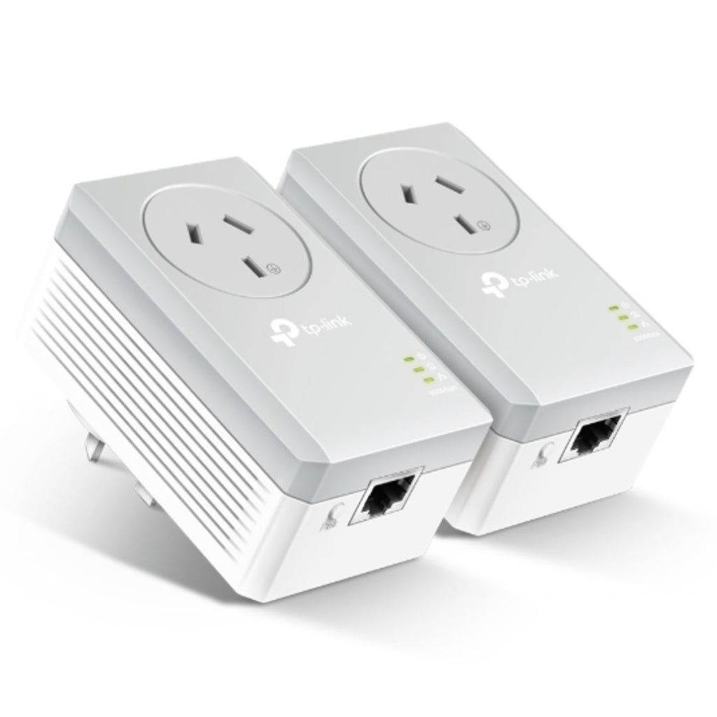 TP-Link TL-PA4010P KIT AV600 Powerline Adapter with AC Pass Through Starter Kit 600Mbps HomePlug AV 1x100Mbps LAN Power Socket 300m ~TL-PA4016P KIT - Image 3