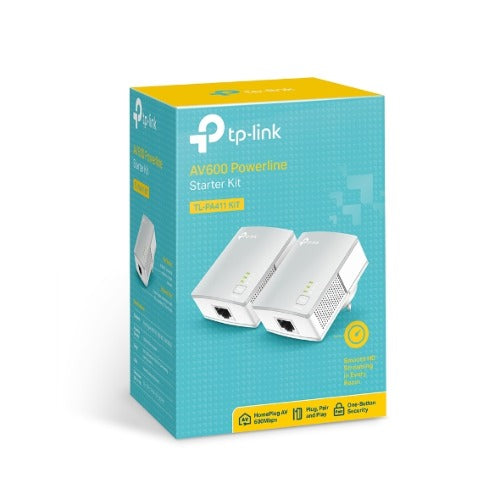 (E)TP-Link TL-PA411 KIT AV600 Nano Powerline Adapter Starter Kit HomePlug AV 1x100Mbps LAN 300m Range Miniature Design Plug & Play - Image 5