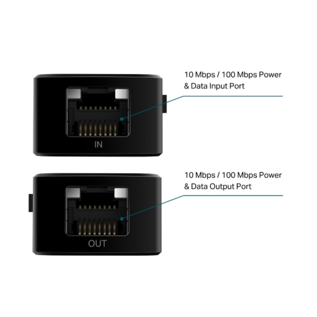 TP-Link POE10E Omada Fast Ethernet PoE+ Extender, 1×10/100 Mbps RJ45 PoE IN Port, 1×10/100 Mbps RJ45 PoE OUT Port - Image 4
