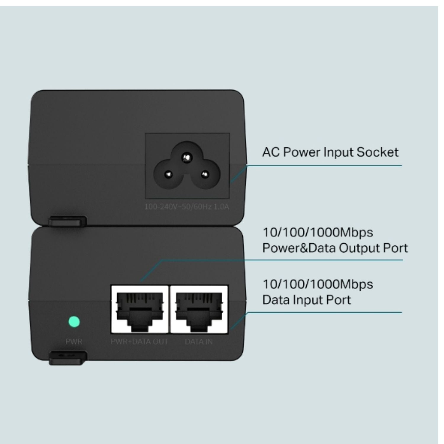 TP-Link TL-POE160S Omada PoE+ Injector, 2 Gigabit Ports, 802.3af/at, Integrated Power Supply, Wall Mountable, Plug & Play - Image 3