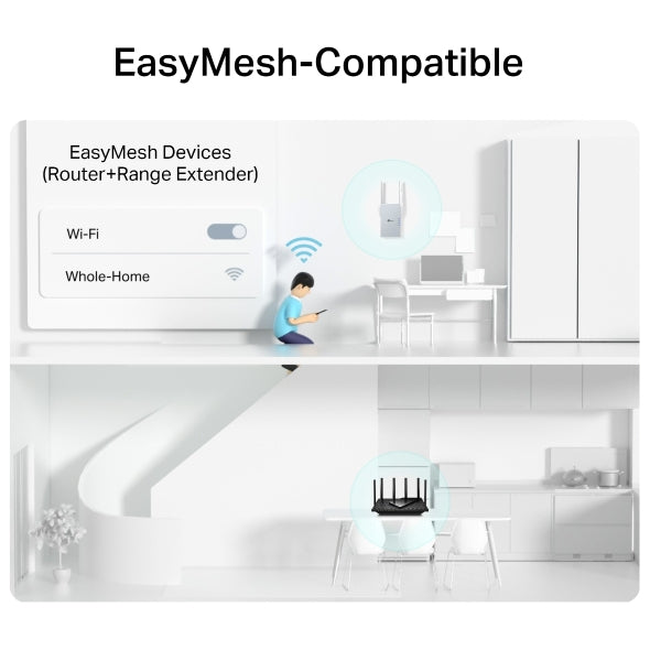 TP-Link RE515X AX1500 Wi-Fi Range Extender 300 Mbps at 2.4GHz + 1200 Mbps at 5GHz - Image 4