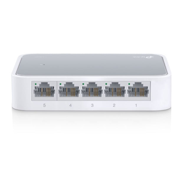 TP-Link TL-SF1005D 5-port 10/100M mini Desktop Switch, 5 10/100M RJ45 ports, Plastic case, Supports Auto MDI / MDIX