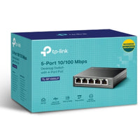 TP-Link TL-SF1005LP 5-Port 10/100Mbps Desktop Switch with 4-Port PoE 41W IEEE 802.3af compliant 1Gbps Switching - Image 1