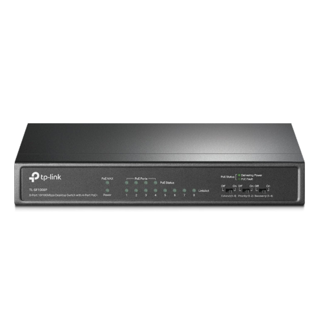 TP-Link TL-SF1008P 8-Port 10/100Mbps Desktop Unmanaged Switch 4-Port PoE 57W IEEE 802.3af, Fanless - Image 3