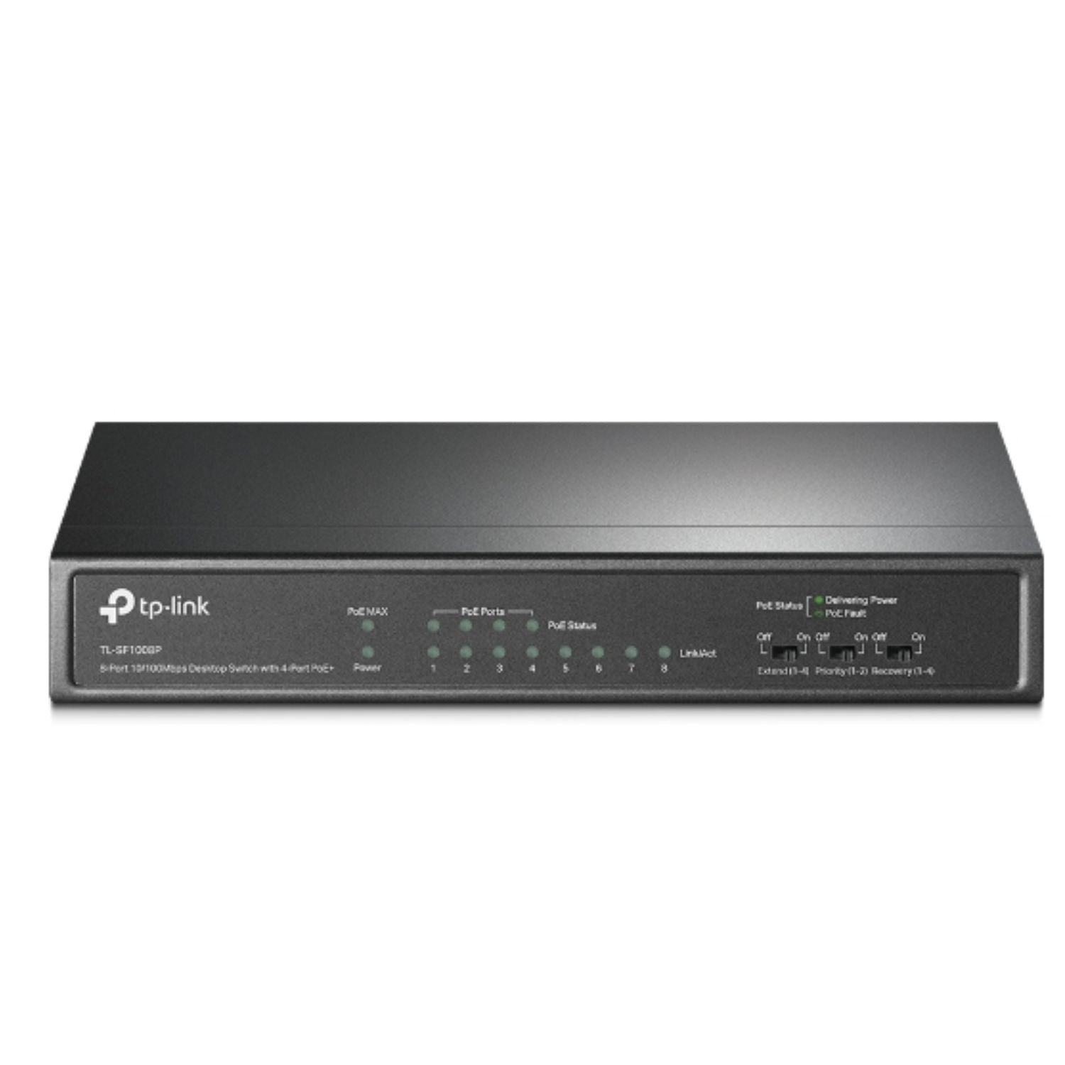 TP-Link TL-SF1008P 8-Port 10/100Mbps Desktop Unmanaged Switch 4-Port PoE 57W IEEE 802.3af, Fanless - Image 3