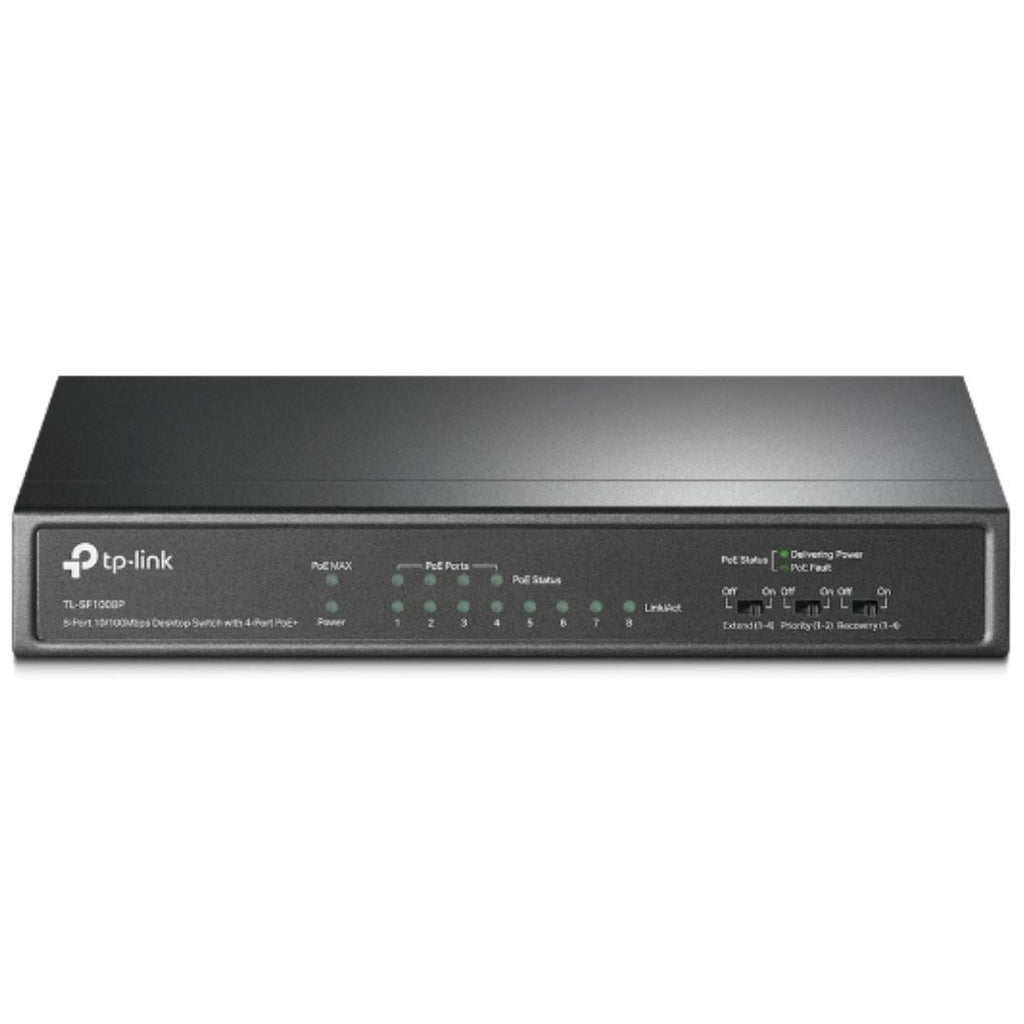 TP-Link TL-SF1008P 8-Port 10/100Mbps Desktop Unmanaged Switch 4-Port PoE 57W IEEE 802.3af, Fanless - Image 4
