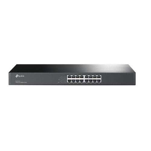 (E)(CH)TP-Link TL-SF1016 16-port 10/100M Switch, 16 10/100M RJ45 ports, 1U 19-inch rack-mountable steel case - Image 1