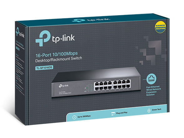 (E)(CH)TP-Link TL-SF1016DS 16-Port 10/100Mbps Smart Switch or wall-mounting design Plug and play 3.2Gbps Switching Capacity Auto-MDI/MDIX Supports MAC - Image 5