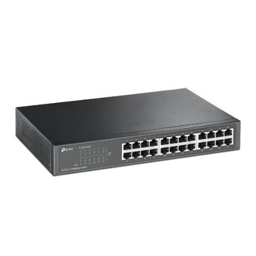TP-Link TL-SF1024D 24-Port 10/100Mbps Rackmount Unmanaged Switch energy-efficient Supports MAC 13-inch Desktop steel case 4.8 Gbps Switching Cap - Image 3