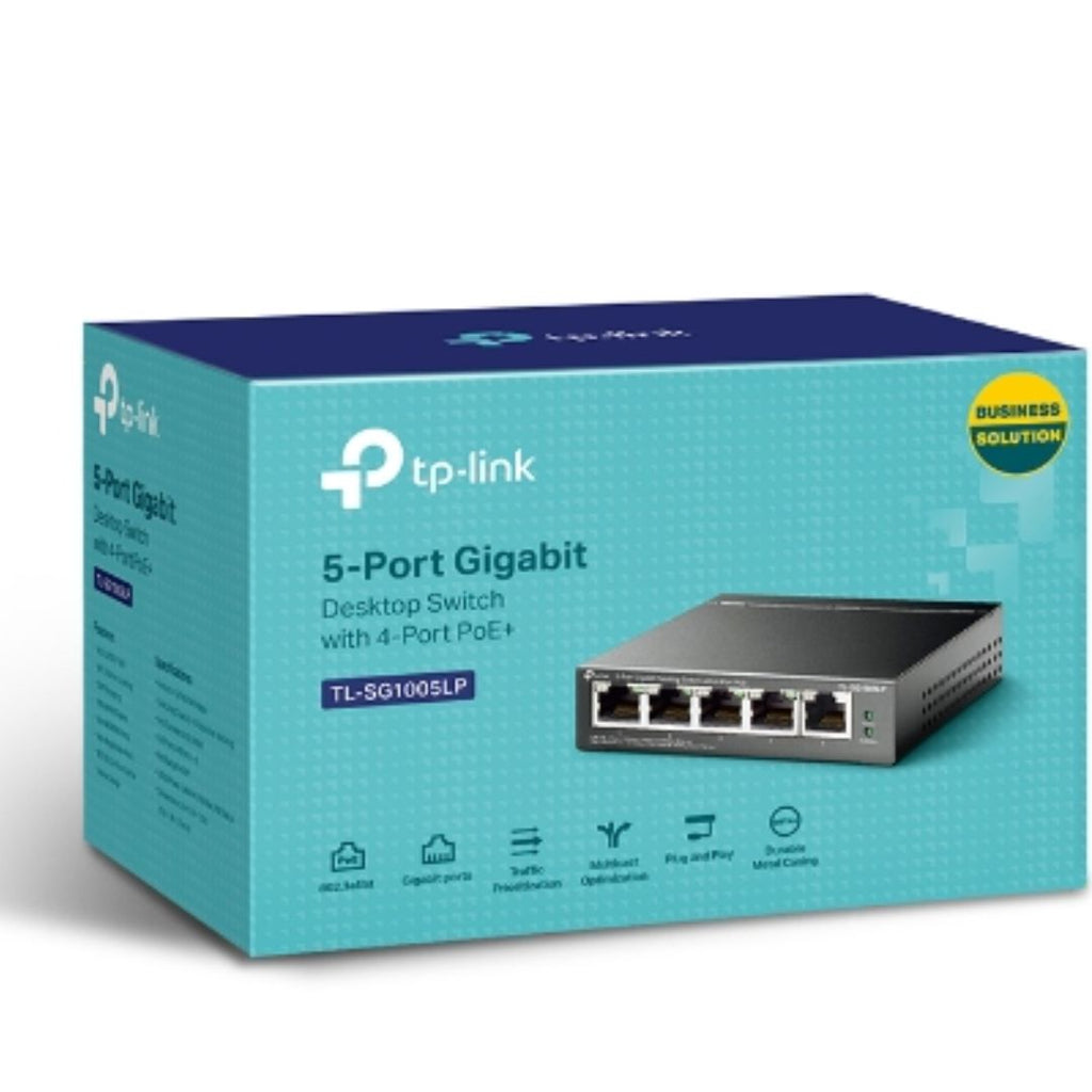 TP-Link TL-SG1005LP 5-Port Gigabit Desktop Switch with 4-Port PoE+, Up To 40W For all PoE Ports, Up To 30W Each Port - Image 5