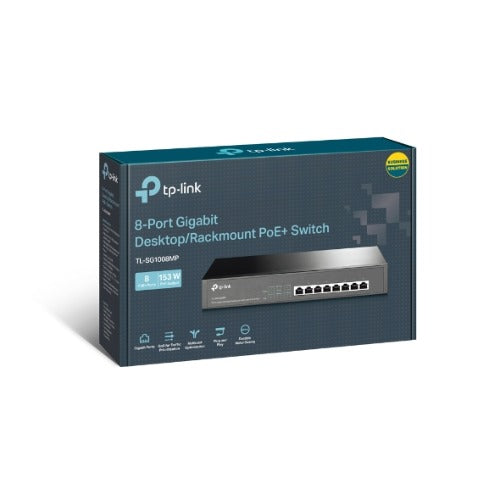 TP-Link TL-SG1008MP 8-Port Gigabit Desktop/Rackmount Switch with 8-Port PoE+ (Replacement model of TL-SG1008PE) - Image 1