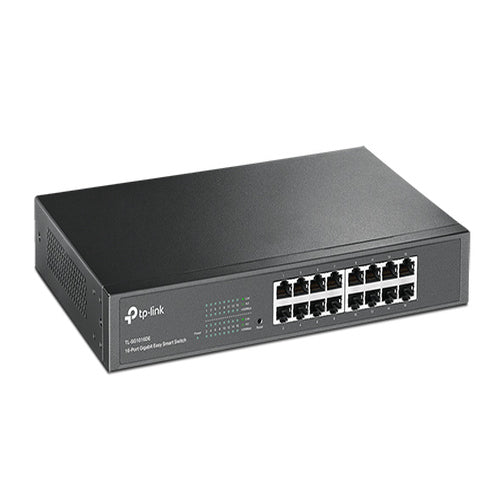 TP-Link TL-SG1016DE 16-Port Gigabit Easy Smart Switch Network Monitoring, Traffic Prioritization & VLAN Features Web-based User Interface