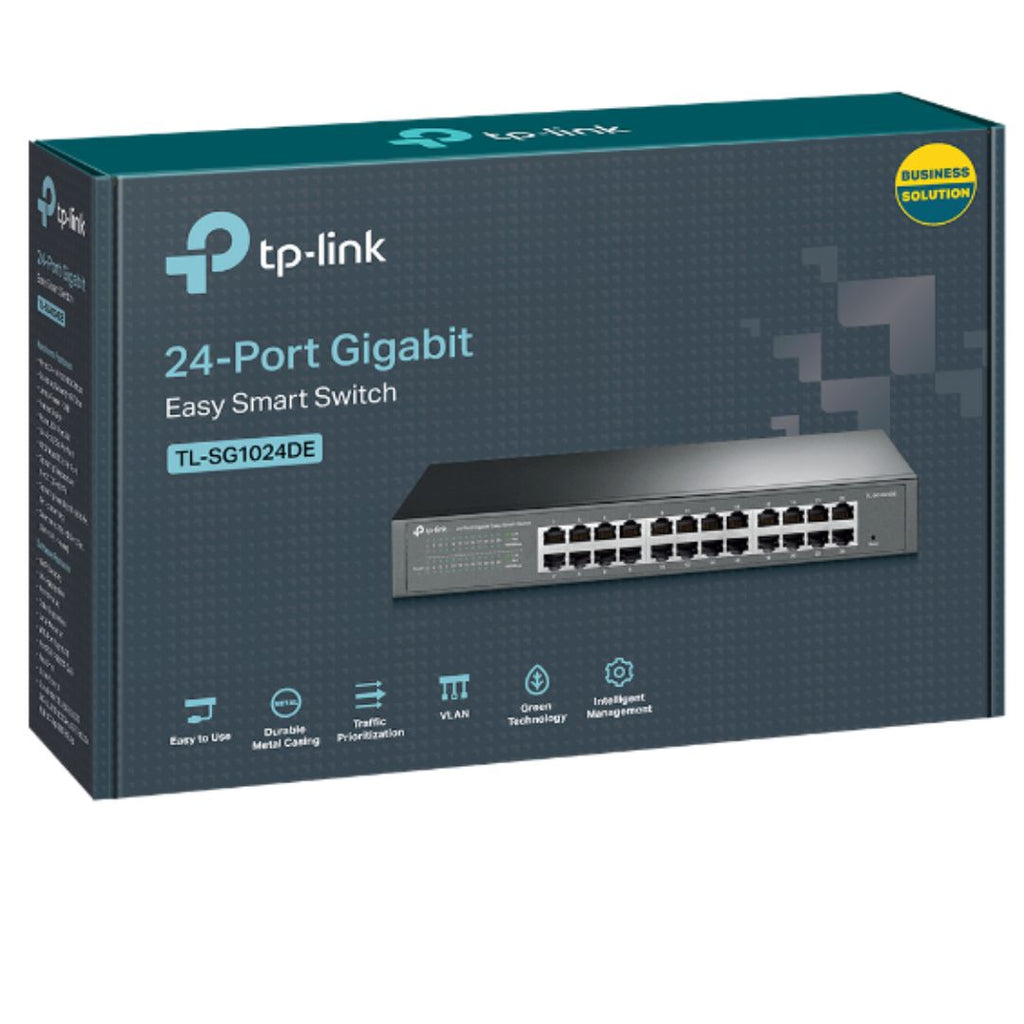 TP-Link TL-SG1024DE 24-Port Gigabit Desktop/Rackmount Easy Smart Switch energy-efficient L2 Features Supports MAC 128xVLAN 48Gbps Switching Capacity - Image 1