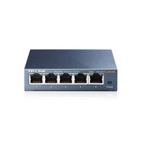 TP-Link TL-SG105 5port Switch Desktop,Gigabit,Steel Case, 5-Port 10/100/1000Mbps RJ45 Supporting Auto-MDI/MDIX,  Plug and Play, Fanless - Image 2