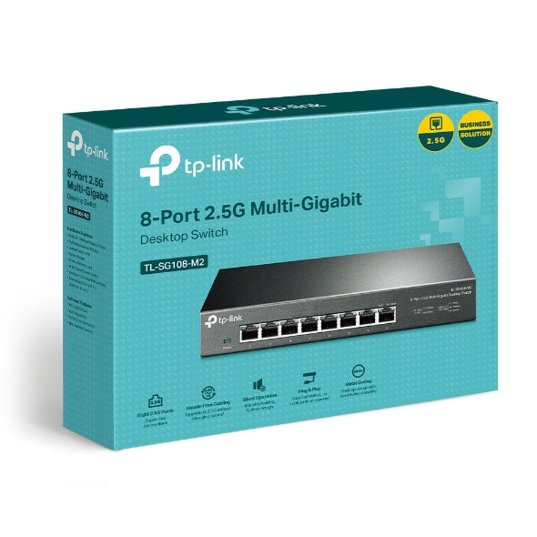TP-Link TL-SG108-M2 8-Port 2.5G Desktop Switch, Up To 40G Switching Capacity, Connects 2.5G NAS/Server, 2.5G WiFi 6 AP, 4K Video, Wall Mountable, 5YW - Image 5