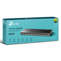 TP-Link TL-SG116E 16-Port Gigabit Unmanaged Pro Switch Desktop/Wall Mounting L2 Features 32xVLAN 32Gbps Capacity 23.81Mpps 8K MAC 4.1Mb Buffer Fanless - Image 1
