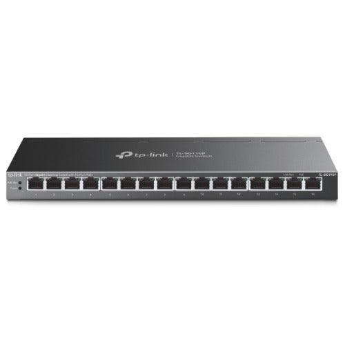 TP-Link TL-SG116P 16-Port Gigabit Desktop Switch with 16-Port PoE+, Up to 250 m, Isolation Mode, PoE Auto Recovery, Plug and Play - Image 1