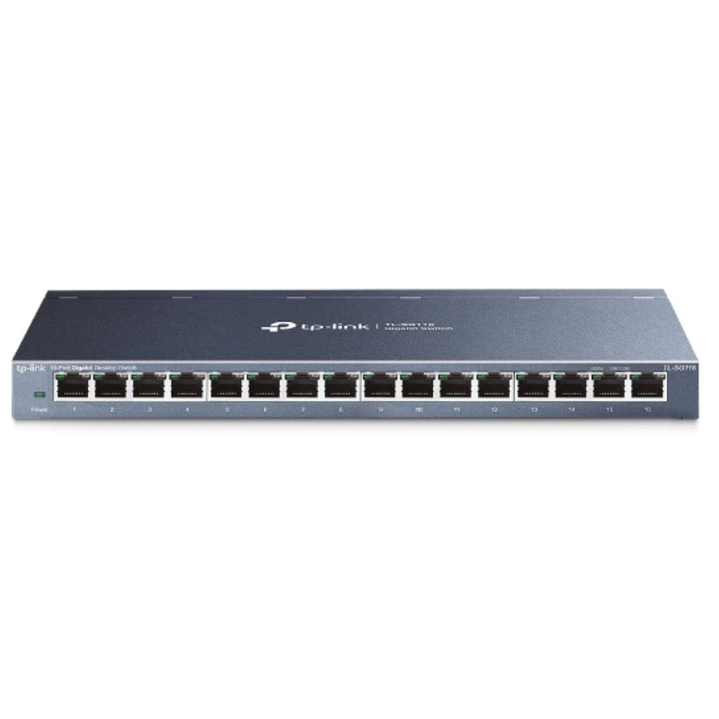 TP-Link TL-SG116 16-Port Gigabit Unmanaged Desktop/Wall Mounting Switch 32Gbps Capacity 23.81Mpps 8K MAC 4.1Mb Buffer Fanless - Image 3
