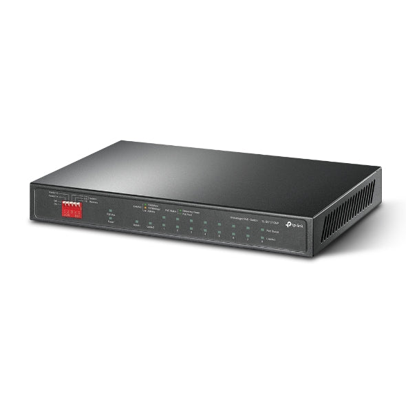 TP-Link TL-SG1210MP 10-Port Gigabit Desktop Switch with 8-Port PoE+PORT: 8× Gigabit PoE+ Ports, 2x Gigabit Non-PoE Ports, 1× Combo Gigabit SFP SlotS - Image 3
