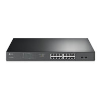 TP-Link TL-SG1218MPE 16-Port Gigabit PoE+ Easy Smart Switch, 16 Gigabit RJ45 Ports, 2 SFP Slots, 802.3at/af, 192W PoE Power, 1U 19-inch Rack-mountable - Image 3