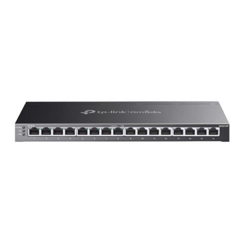 TP-Link SG2016P Omada 16-Port Gigabit Smart Switch with 8-Port PoE+ , Integration with Omada SDN Controller, Static Routing, 802.1Q VLAN, STP/RSTP/MST - Image 1