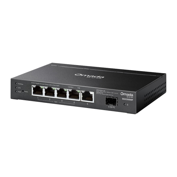 TP-Link SG2206MP Omada Access 6-Port Gigabit Switch with 4-Port PoE+ - Image 3