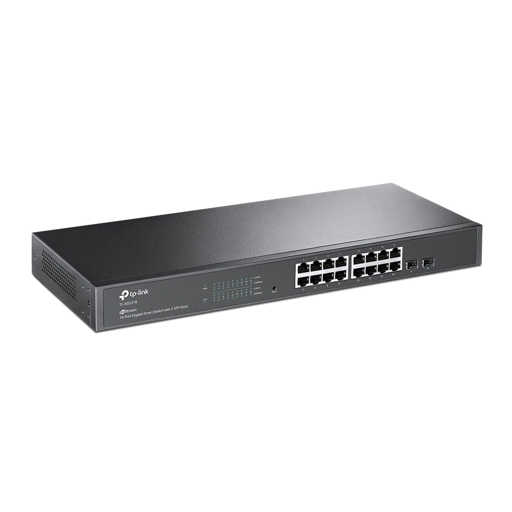 TP-Link SG2218 JetStream 16-Port Gigabit Smart Switch with 2 SFP Slots, Support Omada SDN, L2/L3/L4 QoS, Static Routing, Rack Mountable - Image 2