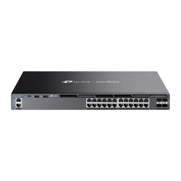 TP-Link SG6428X Omada 24-Port Gigabit Stackable L3 Managed Switch with 4 10GE SFP+ Slots, 24× Gigabit RJ45 Ports, 4× 10G SFP+ Slots, RJ45/Type C USB C - Image 5