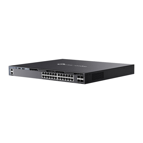 TP-Link SG6428X Omada 24-Port Gigabit Stackable L3 Managed Switch with 4 10GE SFP+ Slots, 24× Gigabit RJ45 Ports, 4× 10G SFP+ Slots, RJ45/Type C USB C - Image 2