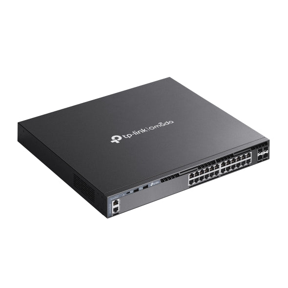 TP-Link SG6428X Omada 24-Port Gigabit Stackable L3 Managed Switch with 4 10GE SFP+ Slots, 24× Gigabit RJ45 Ports, 4× 10G SFP+ Slots, RJ45/Type C USB C - Image 4