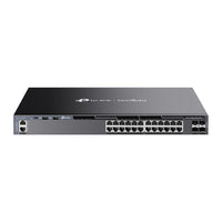 TP-Link SG6428X Omada 24-Port Gigabit Stackable L3 Managed Switch with 4 10GE SFP+ Slots, 24× Gigabit RJ45 Ports, 4× 10G SFP+ Slots, RJ45/Type C USB C - Image 1