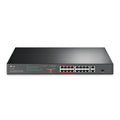 TP-Link TL-SL1218P 16-Port 10/100 Mbps + 2-Port Gigabit Rackmount Switch with 16-Port PoE+, Up to 150W for all PoE ports, Up to 30W for each PoE port - Image 1