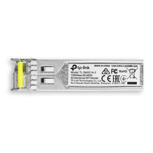 TP-Link 1000Base-BX WDM Bi-Directional SFP Module (TL-SM321A-2) TX: 1550nm, RX: 1310nm, Up to 2KM Transmission Distance, LC Simplex - Image 2