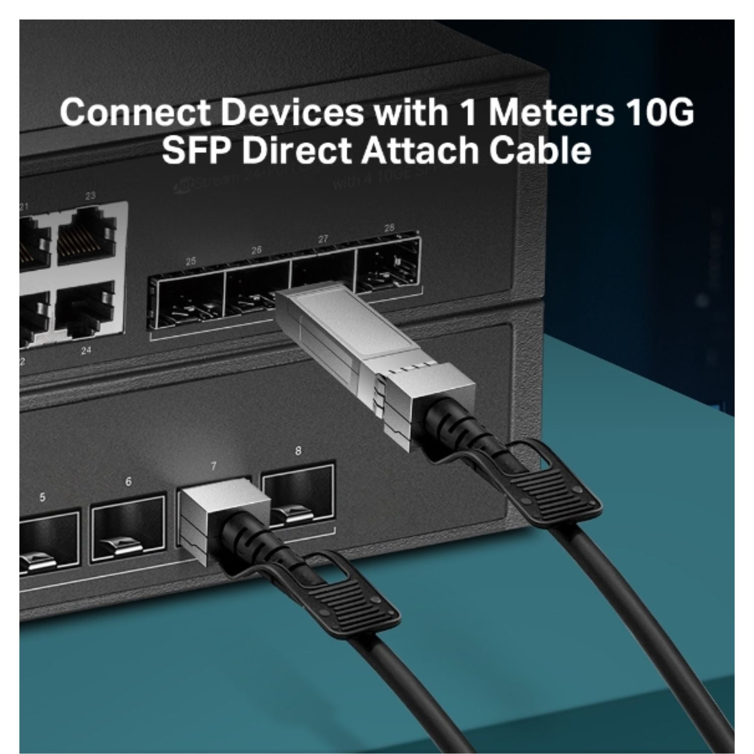 TP-Link TL-SM5220-1M 1 Meter 10G SFP+ Direct Attach Cable, Drives 10 Gigabit Ethernet, 10G SFP+ Connector on Both Sides (Replaces TXC432-CU1M) - Image 3