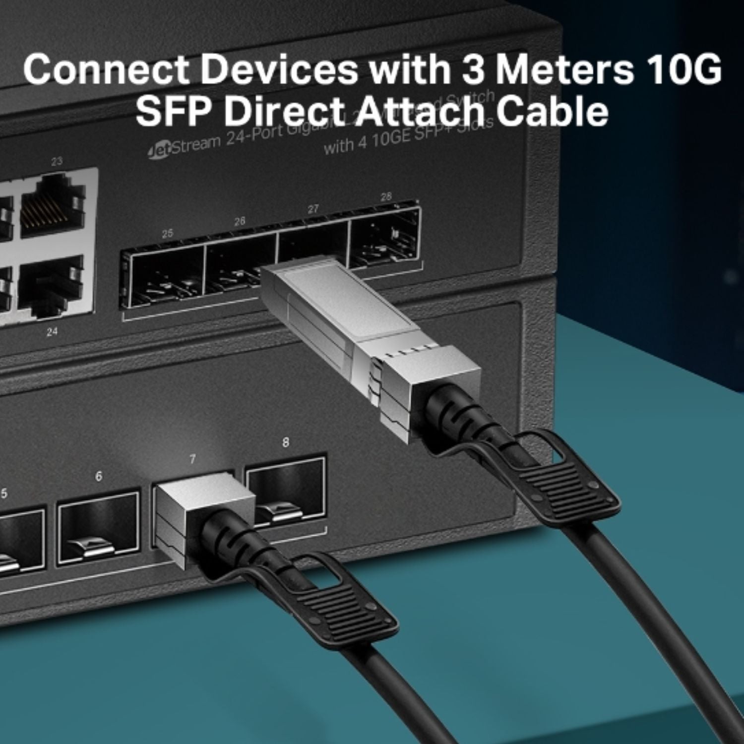 TP-Link SM5220-3M 3 Meter 10G SFP+ Direct Attach Cable, Drives 10 Gigabit Ethernet, 10G SFP+ Connector on Both Sides (Replaces TXC432-CU3M) - Image 3