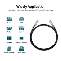TP-Link SM5220-3M 3 Meter 10G SFP+ Direct Attach Cable, Drives 10 Gigabit Ethernet, 10G SFP+ Connector on Both Sides (Replaces TXC432-CU3M) - Image 4