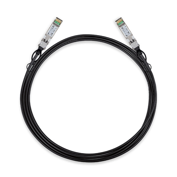 TP-Link SM5220-3M 3 Meter 10G SFP+ Direct Attach Cable, Drives 10 Gigabit Ethernet, 10G SFP+ Connector on Both Sides (Replaces TXC432-CU3M) - Image 1