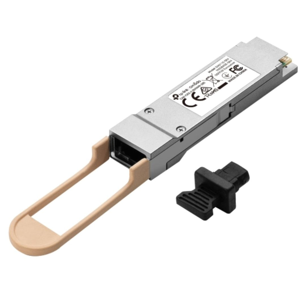 TP-Link SM9110-SR4 Omada 100GBASE-SR4 QSFP28 Transceiver, Dual Rate 103.125Gbps and 41.2Gbps, 850nm MMF (Multimode fiber), MTP/MPO-12, 100m Distance @ - Image 1