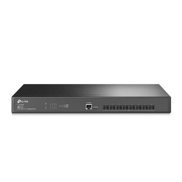 TP-Link SX3008F JetStream 8-Port 10GE SFP+ L2+ Managed Switch, SFP+, Omada SDN, Static Routing, L2/L3/L4 QoS, IGMP snooping, Standalone Management - Image 1
