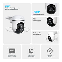 TP-Link TC40 Outdoor Pan/Tilt Security Wi-Fi Camera,  1080p, 2.4 GHz, Horizontal 360, Smart AI Detection, Smart Motion Tracking - Image 2