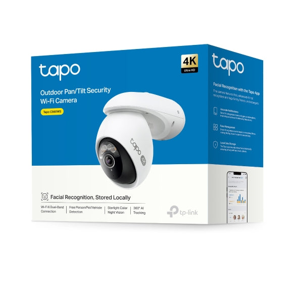 TP-Link TC46 Outdoor Pan/Tilt Security Wi-Fi Camera, 4K 8MP, Starlight Colour Night Vision, Wi-Fi 6 Dual-Band Connection - Image 1