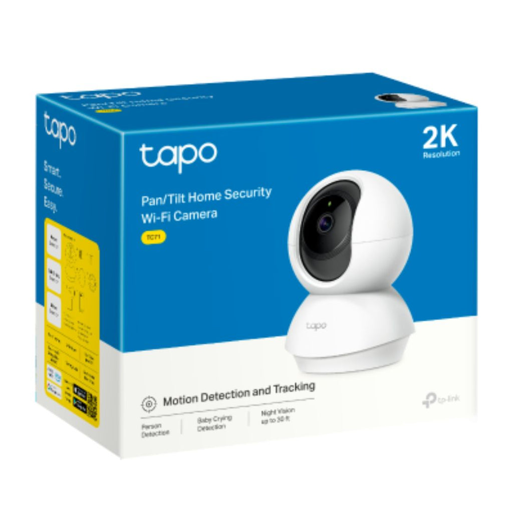 TP-Link TC71 Pan/Tilt Home Security Wi-Fi Camera, 2K, 3MP (2304x1296), Two-Way Audio, Sound & Light Alarm, Motion Detect - Image 1
