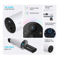 TP-Link Tapo C420 Tapo Smart Wire-Free Camera, 4MP, Starlight Sensor, Full-Color Night Vision, Water & Dust Resistant - IP65 , 1-Year Warranty - Image 2